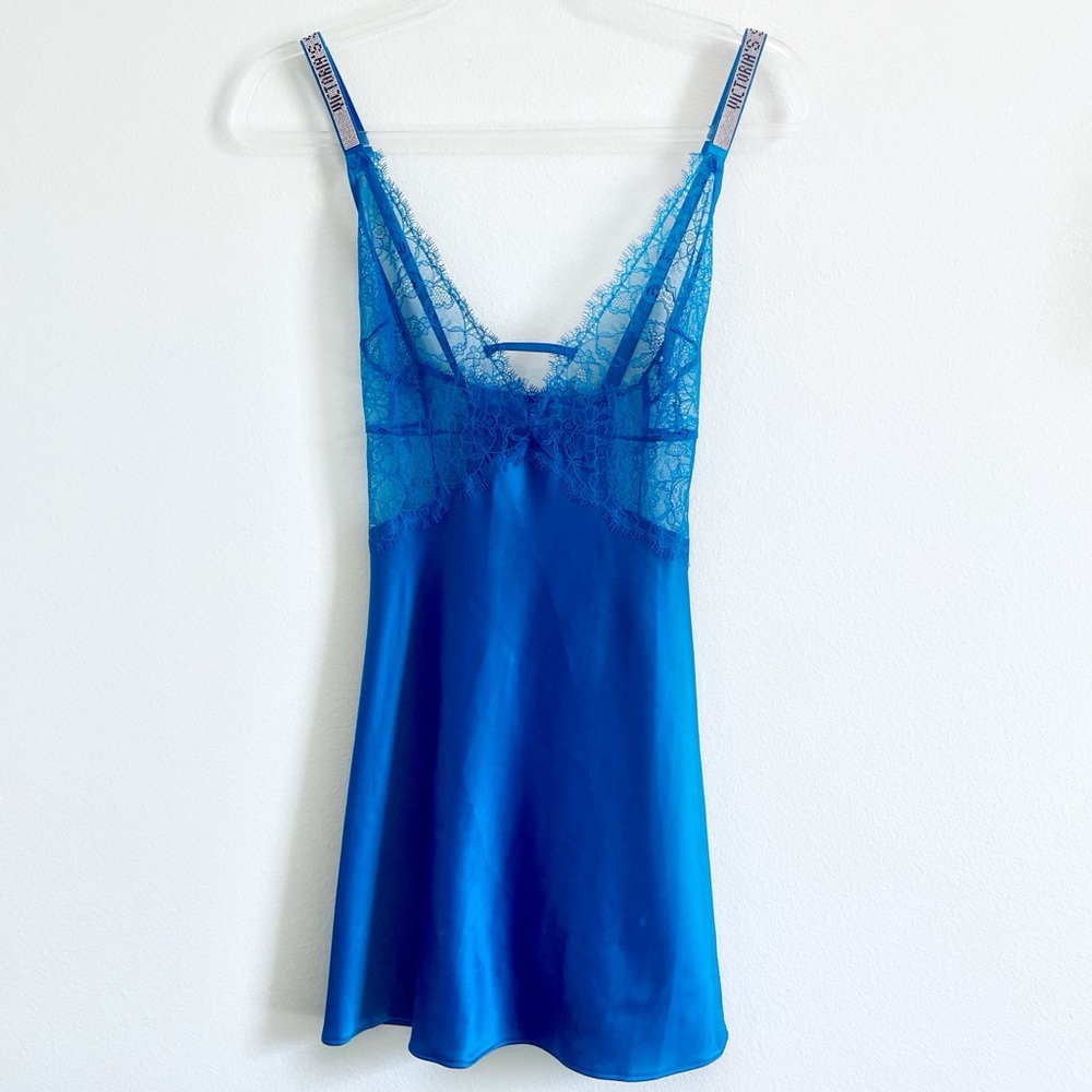 Victoria's Secret Vibrant Blue Lace Chemise